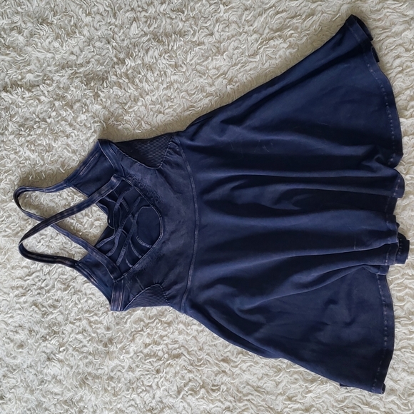 Free People Good Karma Dress Navy M/L Nwot - Picture 10 of 16